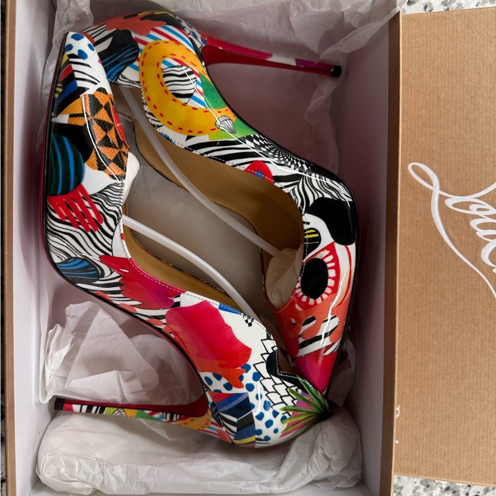 Christian Louboutin Hot Chick Multicolor Artistic Heels